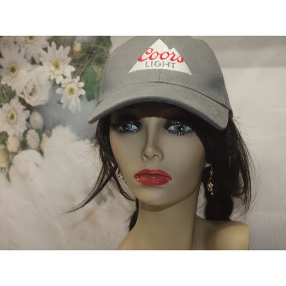 Coors Light Beer Adjustable Hat Cap Baseball Cap Gray Unisex NEW - Picture 2 of 6